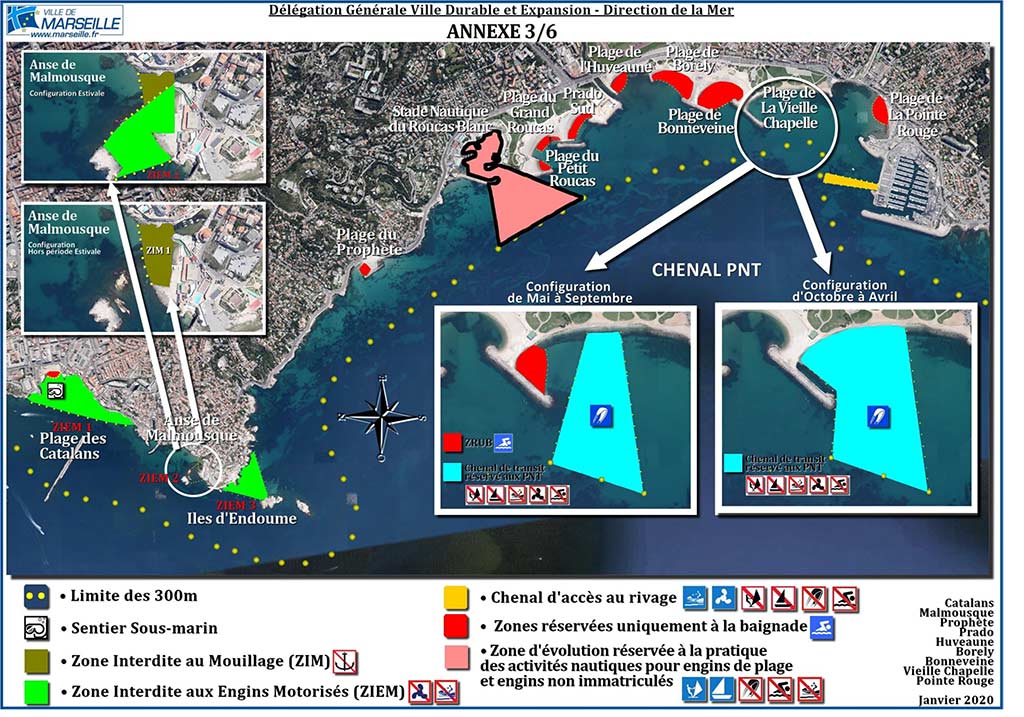 Plan de balisage du littoral à Marseille
