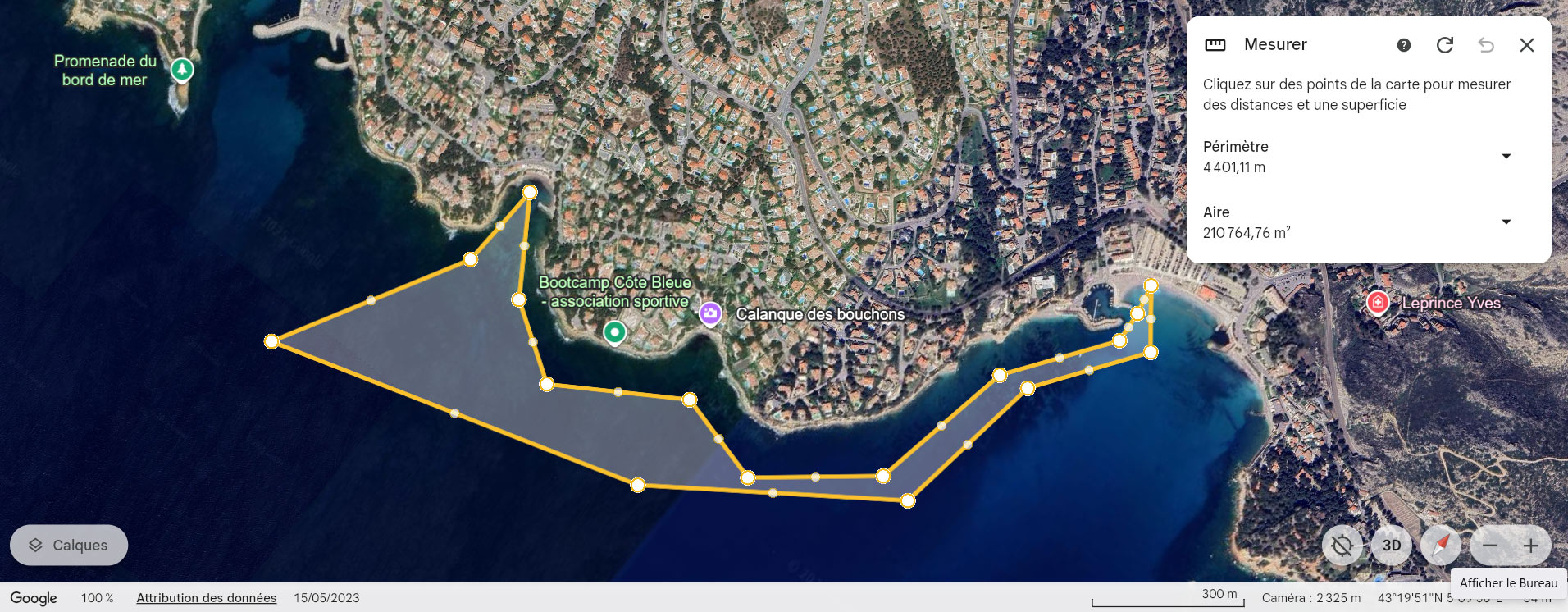 Parcours de la plage du Rouet à Carry