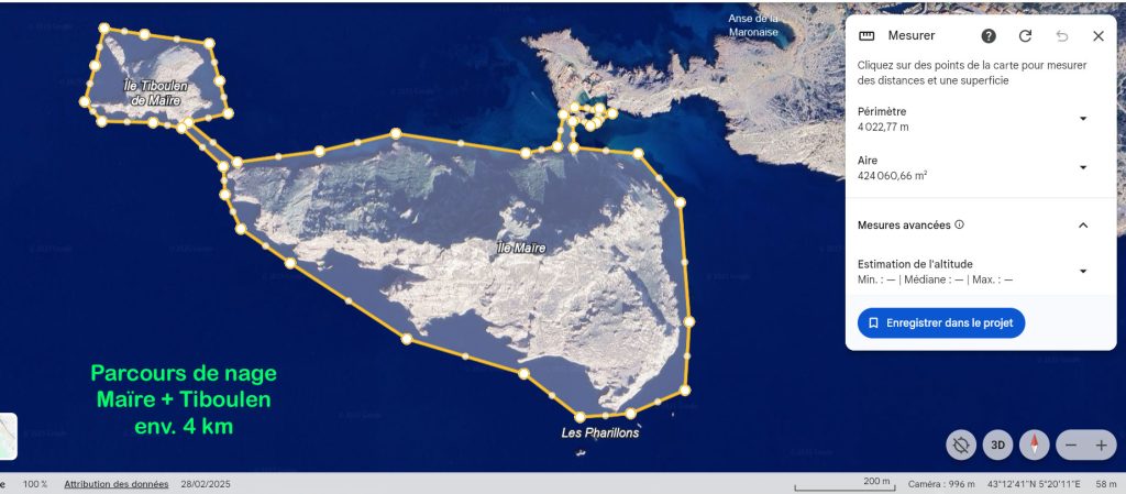 Parcours de nage Maïre + Tiboulen